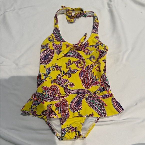 OndadeMar Other - OndadeMar Kids Swim One Piece in Yellow Paisley